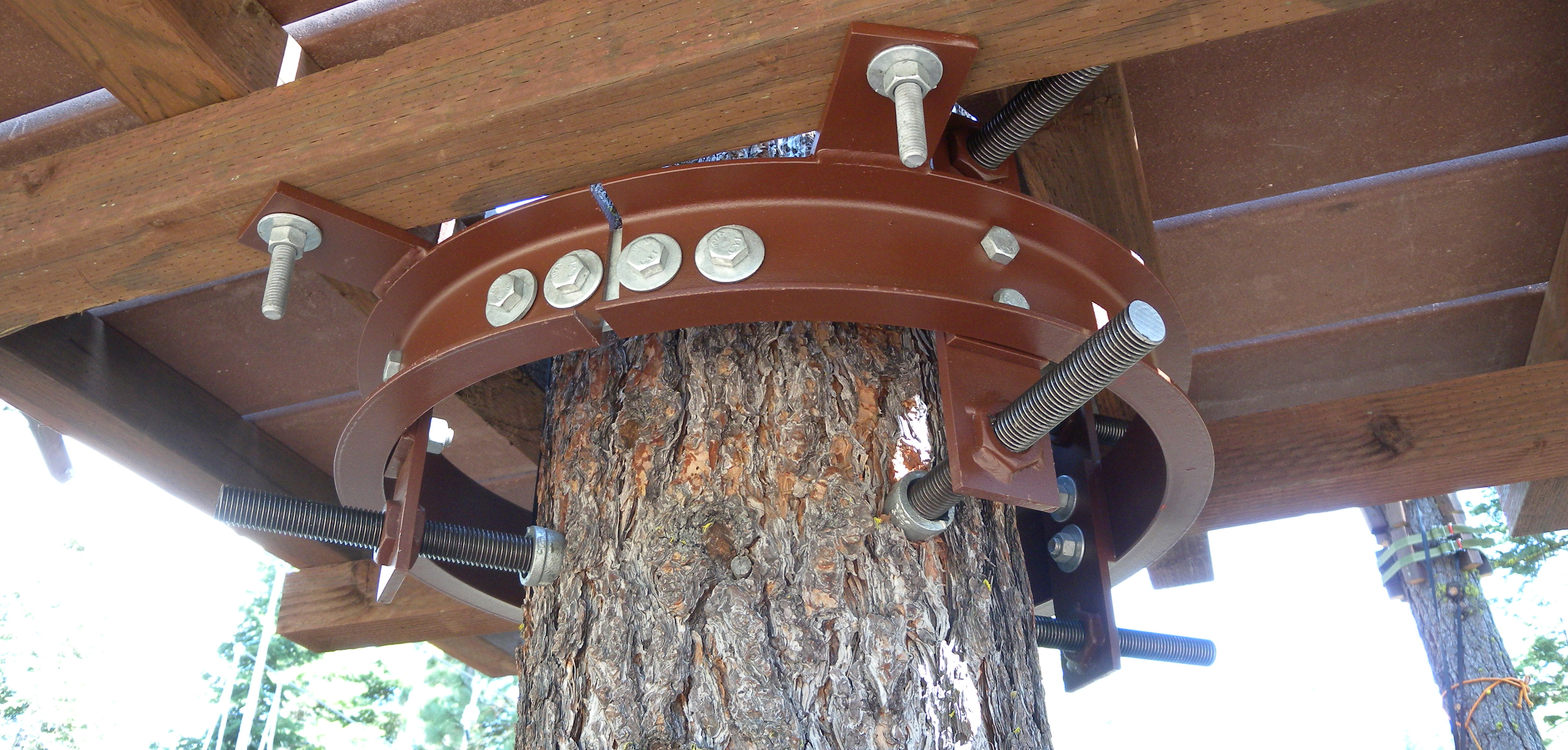 This is Ken Huck's compression rig, installed at Granilbakkan Tahoe in Tahoe City, Calif., one of North Tahoe Adventures' sites. 