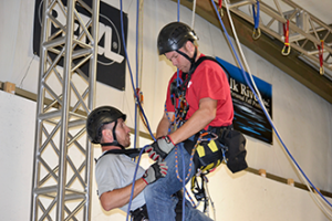 Rope access training with Vertical Axcess.
